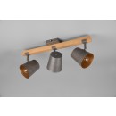 Trio 801900367 prisadené stropné bodové svietidlo Bell 3x25W | E14 - drevo, nikel