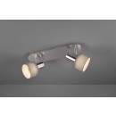 Trio 803600207 prisadené stropné a nástenné svietidlo Wailer 2x5W | GU10 | IP20 - nikel so šedou