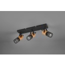 Trio 804300332 prisadené stropné bodové svietidlo Tosh 3x40W | E14 | IP20 - čierna s hnedou