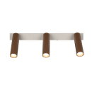 Trio T849210365 LED bodové stropné svietidlo AMBALA  | 5W integrovaný LED zdroj | 3x500lm | 2300+3000+4000K | hnedá