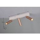 Trio T849210365 LED bodové stropné svietidlo AMBALA  | 5W integrovaný LED zdroj | 3x500lm | 2300+3000+4000K | hnedá