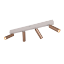 Trio T849210465 LED bodové stropné svietidlo AMBALA | 5W integrovaný LED zdroj | 4x500lm | 2300+3000+4000K | hnedá