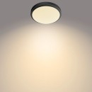 Philips 8719514326583 LED stropné svietidlo Doris 1x6W | 600lm | 2700K | IP44 - čierna
