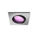 Philips Hue 8719514338807 LED zápustné svietidlo Centura 1x5,7W | GU10 | 350lm | 2200-6500K | RGB - stmievateľné, Bluetooth, White and color ambiance, hliník