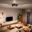 Philips Hue 8719514339163 Upravený stropné bodové svietidlo Buckaram 4x5,5W | GU10 | 1400lm 2200-6500K - White Ambiance, diaľkové ovládanie, stmievateľné, Bluetooth, čierna