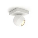 Philips Hue 8719514339187 LED bodové nástenné alebo stropné svietidlo Buckram 1x5W | GU10 | 350lm | 2200-6500K - stmievateľné, Bluetooth, White Ambiance, biela