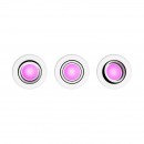 Philips Hue 8719514342880 LED zápustné bodové svietidlo Centura 3x5,7W | GU10 | 1050lm | 2200-6500K | RGB - set 3 ks, stmievateľné, Bluetooth, White and color Ambiance, biela