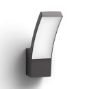 Philips 8719514417670 LED vonkajšia nástenná lampa Splay 1x12W | 1100lm | 2700K | IP44 - antracit
