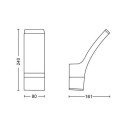 Philips 8719514417670 LED vonkajšia nástenná lampa Splay 1x12W | 1100lm | 2700K | IP44 - antracit