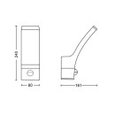Philips 8719514417717 LED záhradné nástenné svietidlo s pohybovým čidlom Splay 1X12W | 1100lm | 2700K | IP44 - antracit