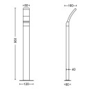 Philips 8719514417793 LED záhradný stĺpik Splay 1x12W | 1100lm | 2700K | IP44 - antracit