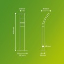 Philips 8719514417816 LED záhradný stĺpik Splay 1x12W | 1200lm | 4000K | IP44 - antracit