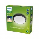 Philips 8719514417878 LED vonkajšie stropné svietidlo Doris 1x6w | 600lm | 2700K | IP54 - EyeComfort, čierna