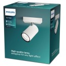 Philips 8719514435216 prisadené stropné bodové svietidlo Kosipo 1x5,5W | GU10 - nastaviteľné, biela