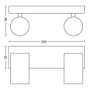 Philips 8719514435230 prisadené stropné bodové svietidlo Kosipo 2x5,5W | GU10 - nastaviteľné, biela