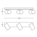 Philips 8719514435254 prisadené stropné bodové svietidlo Kosipo 3x5,5W | GU10 - nastaviteľné, biela