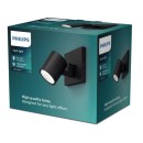 Philips 8719514435292 prisadené stropné bodové svietidlo Runner 1x20W | GU10 - nastaviteľné, čierna