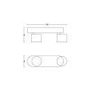 Philips 8719514435391 LED prisadené stropné bodové svietidlo Star 2x4,5W | 1000lm | 2700K- stmievateľné, nastaviteľné, čierna