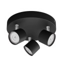 Philips 8719514435414 LED prisadené stropné svietidlo Star 3x4,5W | 1500lm | 2700K- stmievateľné, nastaviteľné, čierna