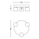 Philips 8719514435414 LED prisadené stropné svietidlo Star 3x4,5W | 1500lm | 2700K- stmievateľné, nastaviteľné, čierna