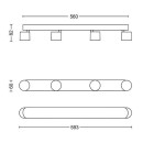 Philips 8719514435438 LED prisadené stropné bodové svietidlo Star 4x4,5W | 2000lm | 2700K- stmievateľné, nastaviteľné, čierna
