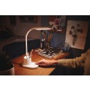 Philips 8719514443792 LED stolné dotykové svietidlo Rock 1x7W | 200lm | 3000-5700K- USB, stmievateľná, so stojanom na mobil, biela