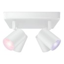 WiZ Colors 8719514554559 IMAGEO prisadené stropné bodové svietidlo 4xGU10 | 4x5W | 345lm | 2200-6500K | RGB -biela