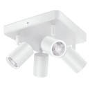 WiZ Colors 8719514554559 IMAGEO prisadené stropné bodové svietidlo 4xGU10 | 4x5W | 345lm | 2200-6500K | RGB -biela
