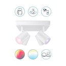 WiZ Colors 8719514554559 IMAGEO prisadené stropné bodové svietidlo 4xGU10 | 4x5W | 345lm | 2200-6500K | RGB -biela