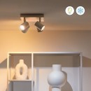 WiZ Colors 8719514554559 IMAGEO prisadené stropné bodové svietidlo 4xGU10 | 4x5W | 345lm | 2200-6500K | RGB -biela