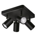 WiZ Colors 8719514554573 IMAGEO prisadené stropné bodové svietidlo 4xGU10 | 4x5W | 345lm | 2200-6500K | RGB - čierna