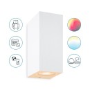 Wiz Colors 8719514554597 nástenné svietidlo 2xGU10 | 2x5W | 345lm | 2200-6500K | RGB - biela