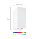Wiz Colors 8719514554597 nástenné svietidlo 2xGU10 | 2x5W | 345lm | 2200-6500K | RGB - biela