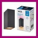 Wiz Colors 8719514554610 nástenné svietidlo 2xGU10 | 2x5W | 345lm | 2200-6500K | RGB - čierna