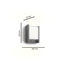 Philips 8720169263833 LED vonkajšie nástenné svietidlo Arbour | 3,8W integrovaný LED zdroj | 800lm | 2700K