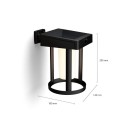 Philips 8720169263895 LED solárne vonkajšie nástenné svietidlo Camill | 1,4W integrovaný LED zdroj | 250lm | 3000K