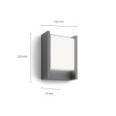 Philips 8720169278042 LED vonkajšie nástenné svietidlo Arbour | 3,8W integrovaný LED zdroj | 800lm | 2700K