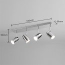 Trio 880400406 prisadené stropné bodové svietidlo Angelo 4x5W | GU10 | IP44 - chróm