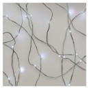 Emos D3AC07 vianočná nano reťaz 1,9 m 20 LED | 1,28W | 2xAA - studená biela, časovač, strieborná