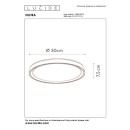 Lucide 79182/18/31 LED prisadené stropné svietidlo Nuria 1x18W | 1440lm | 2700K - biela, stmievateľné