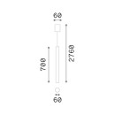 Ideal lux 352244 závesné stropné svietidlo LOOK  GU10 | na lanku | čierna