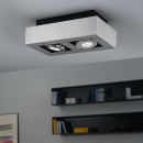 Eglo 91353 stropné svietidlo Loke 1 2x5W | GU10 - šedá, čierna