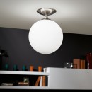 Eglo 91589 prisadené stropné svietidlo Rondo 1x60W | E27 - matný nikel, biela