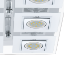 Eglo 92877 LED stropné svietidlo Cabo 9x3W | GU10 | 2160lm | 3000K - biela, chróm