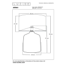 Lucide L105538173 stolná lampička ARRAH  E27