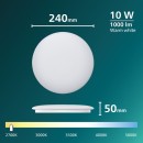 Philips 8721103068972 LED prisadené stropné svietidlo CL200 | 10W integrovaný LED zdroj | 1000lm | 2700K | biela
