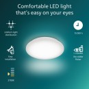 Philips 8721103068972 LED prisadené stropné svietidlo CL200 | 10W integrovaný LED zdroj | 1000lm | 2700K | biela
