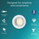 Philips 8720169392601 zapustený rámček Peridot GU10 | biela