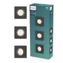Philips 8721103037039 sada zapustených svietidiel Peridot  GU10 | čierna