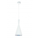 závesné stropné svietidlo LEDKO E27 1x40W - biela / strieborná